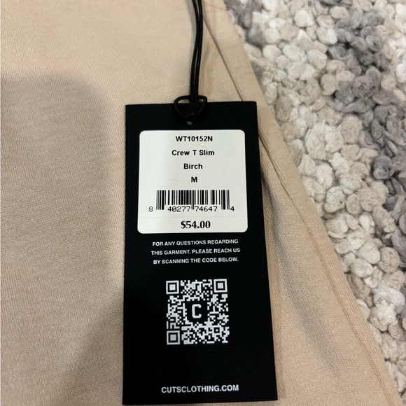 Cuts Clothing Beige Short Sleeve Tee - Picture 4 of 4